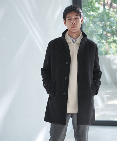 green label relaxing(グリーンレーベルリラクシング)の「Morley スムース ハーフジップ ニット(ニット/セーター・メンズ・ネイビー/オフホワイト/ブラック・S/M/L)」の5枚目の写真