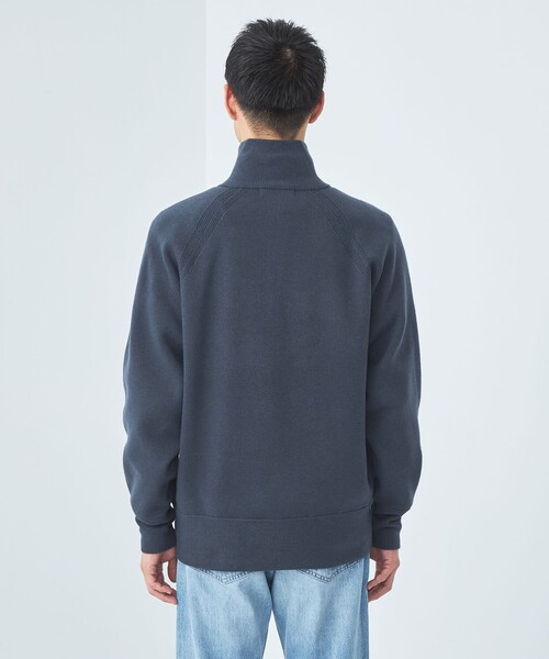green label relaxing(グリーンレーベルリラクシング)の「Morley スムース ハーフジップ ニット(ニット/セーター・メンズ・ネイビー/オフホワイト/ブラック・S/M/L)」の12枚目の写真