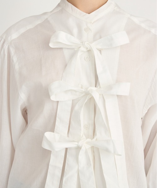 【crinkle crinkle crinkle】リボンブラウス crinkle crinkle crinkle（クリンクルクリンクルクリンクル）の