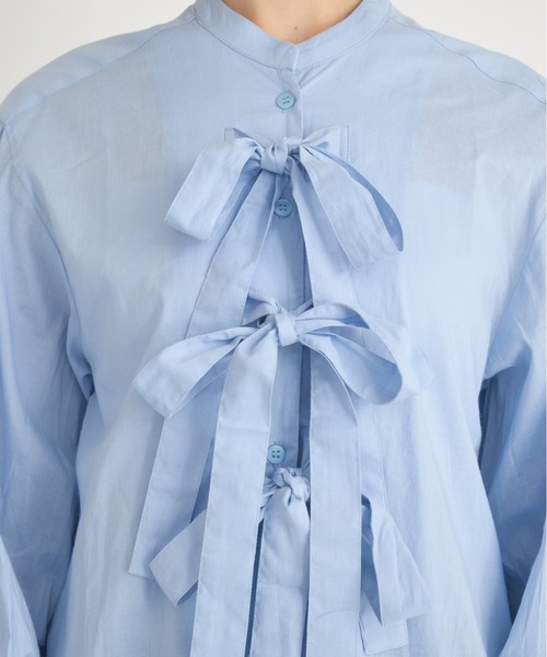 【crinkle crinkle crinkle】リボンブラウス crinkle crinkle crinkle（クリンクルクリンクルクリンクル）の