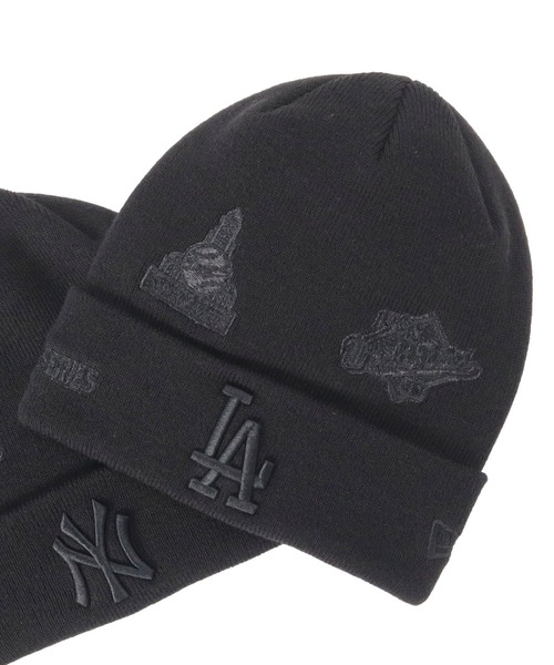 NEW ERA(ニューエラ)の「ニューエラ カフニット帽 MLB ONSPOTZ別注(ニットキャップ/ビーニー・メンズ・ブラック/ブラック系/グレー/ホワイト・FREE)」の3枚目の写真