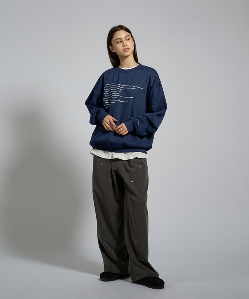 kutir（クティール）の「ASSORTMENT GRAPHIC CREW NECK SWEAT/アソートグラフィッククルーネックスウェット（スウェット・メンズ・ネイビー/グレー/ブラック系/ブラック/杢グレー・LARGE/MEDIUM）」の12枚目の写真