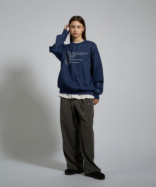 kutir（クティール）の「ASSORTMENT GRAPHIC CREW NECK SWEAT/アソートグラフィッククルーネックスウェット（スウェット・メンズ・ネイビー/グレー/ブラック系/ブラック/杢グレー・LARGE/MEDIUM）」の13枚目の写真