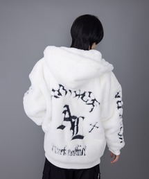 Amilige（アミリージュ）の「ロゴ刺繍ファーZIPコート（その他