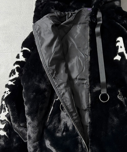 ロゴ刺繍ファーZIPコート（その他アウター）｜Amilige（アミリージュ