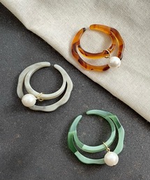 tone（トーン）の「【KuKuLu TOKYO】パール×アクリル イヤーカフ（イヤーカフ）」