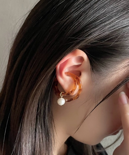 KuKuLu TOKYO】パール×アクリル イヤーカフ（イヤーカフ）｜tone