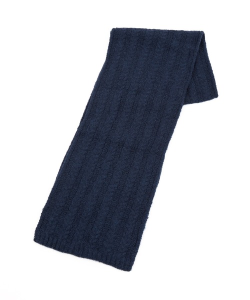 セール】an meets zakka レトロタッチリブ編みウールニットマフラー