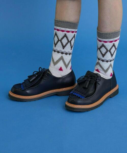 FRAPBOIS（フラボア）の「ノルディソックス（ソックス/靴下・レディース・ベージュ/オフホワイト/ブラック・FREE）」の9枚目の写真