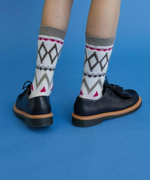 FRAPBOIS（フラボア）の「ノルディソックス（ソックス/靴下・レディース・ベージュ/オフホワイト/ブラック・FREE）」の10枚目の写真