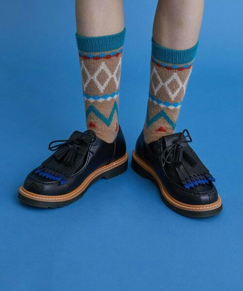 FRAPBOIS（フラボア）の「ノルディソックス（ソックス/靴下・レディース・ベージュ/オフホワイト/ブラック・FREE）」の11枚目の写真