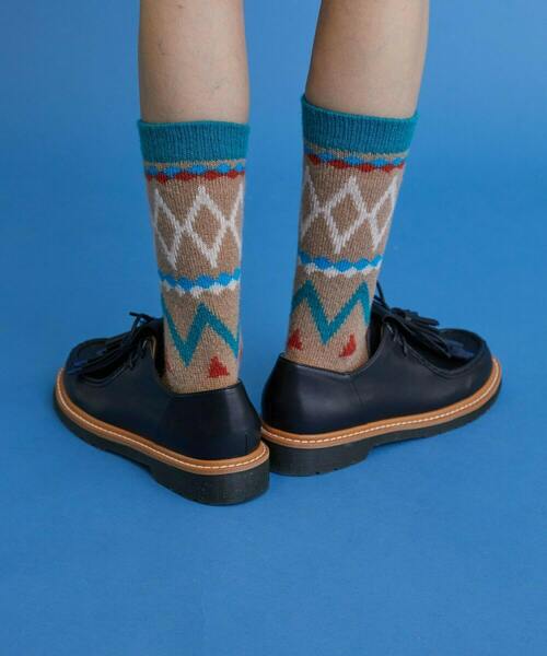 FRAPBOIS（フラボア）の「ノルディソックス（ソックス/靴下・レディース・ベージュ/オフホワイト/ブラック・FREE）」の13枚目の写真