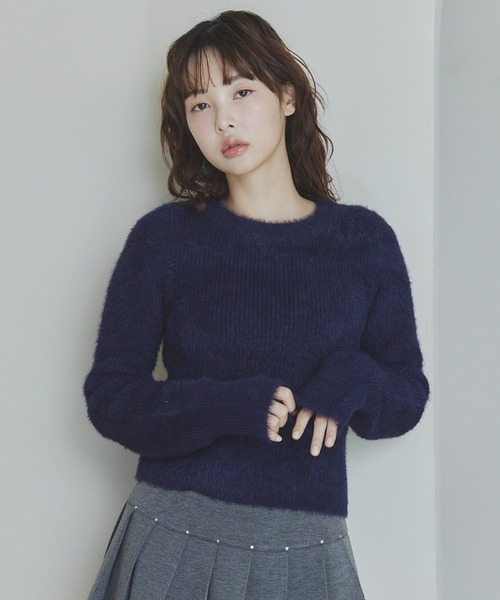 シャギーショートニット（ニット/セーター）｜Lallana（ララーナ）の