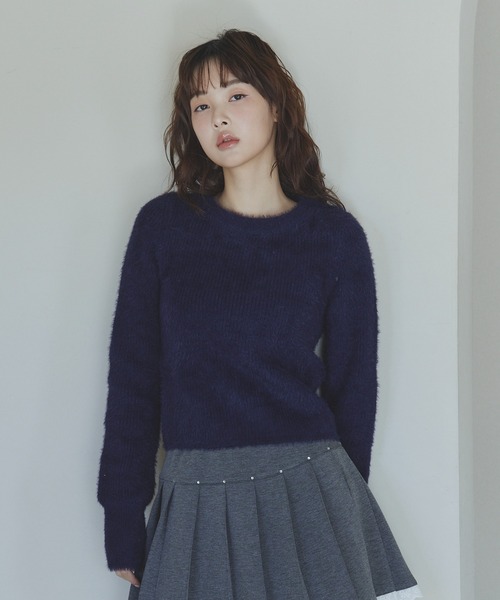 シャギーショートニット（ニット/セーター）｜Lallana（ララーナ）の