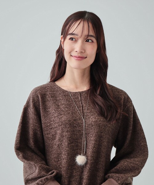 SHOO・LA・RUE（シューラルー）の「◆ミンクファーモチーフネックレス（ネックレス・レディース・ライトグレー/ホワイト/ベージュ・00）」の8枚目の写真