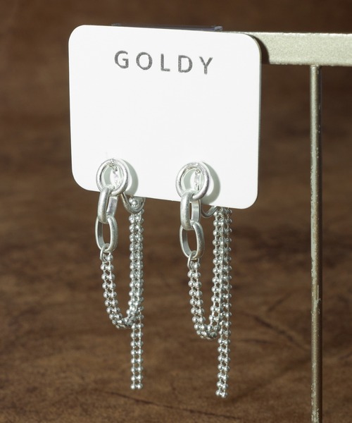 GOLDY(ゴールディ)の「ボヘミアン シック チェーン イヤリング(イヤリング・レディース・シルバー/ゴールド系その他/シルバー系その他/ゴールド・FREE)」の6枚目の写真