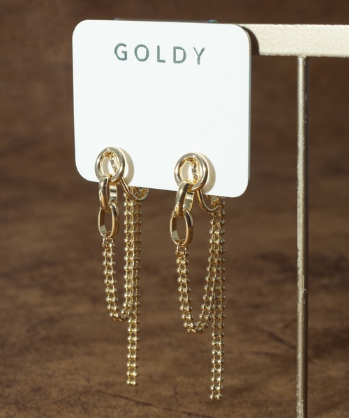 GOLDY(ゴールディ)の「ボヘミアン シック チェーン イヤリング(イヤリング・レディース・シルバー/ゴールド系その他/シルバー系その他/ゴールド・FREE)」の12枚目の写真
