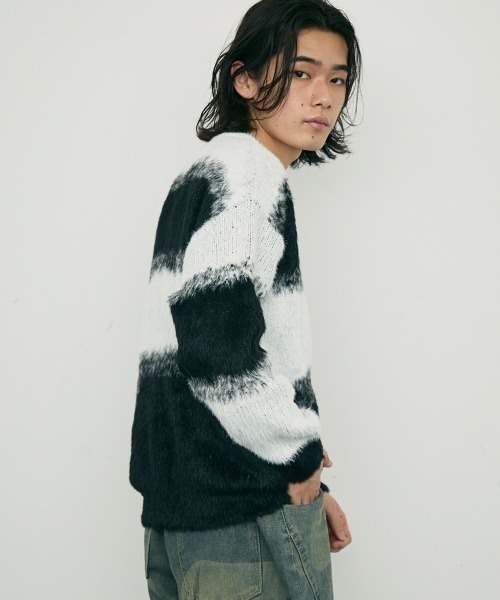 Shoowtime(ショウタイム)の「Mohair like Shaggy Knit Sweater / モヘアライクルーズシャギーニットセーター(ニット/セーター・メンズ・ブラウン/ブラック・MEDIUM/LARGE/X-LARGE)」の6枚目の写真