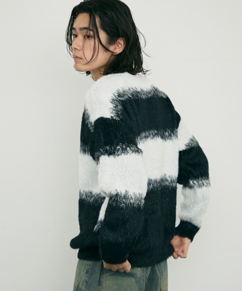 Shoowtime(ショウタイム)の「Mohair like Shaggy Knit Sweater / モヘアライクルーズシャギーニットセーター(ニット/セーター・メンズ・ブラウン/ブラック・MEDIUM/LARGE/X-LARGE)」の7枚目の写真