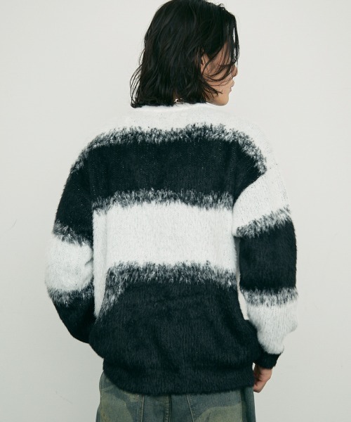 Shoowtime(ショウタイム)の「Mohair like Shaggy Knit Sweater / モヘアライクルーズシャギーニットセーター(ニット/セーター・メンズ・ブラウン/ブラック・MEDIUM/LARGE/X-LARGE)」の8枚目の写真
