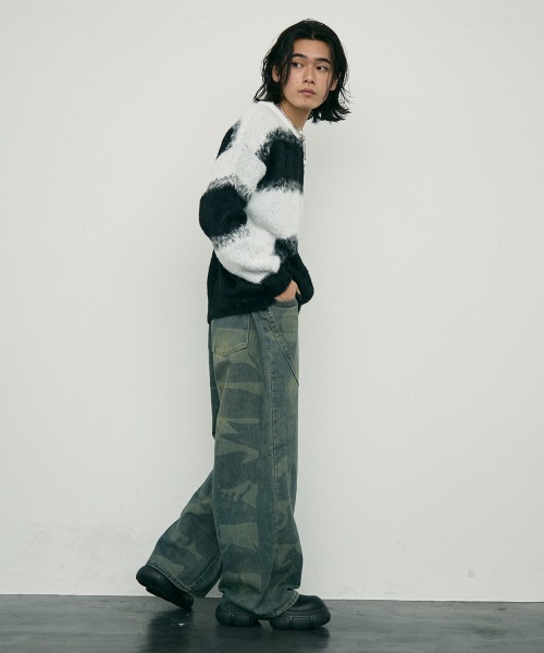 Shoowtime(ショウタイム)の「Mohair like Shaggy Knit Sweater / モヘアライクルーズシャギーニットセーター(ニット/セーター・メンズ・ブラウン/ブラック・MEDIUM/LARGE/X-LARGE)」の12枚目の写真