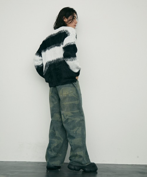 Shoowtime(ショウタイム)の「Mohair like Shaggy Knit Sweater / モヘアライクルーズシャギーニットセーター(ニット/セーター・メンズ・ブラウン/ブラック・MEDIUM/LARGE/X-LARGE)」の13枚目の写真