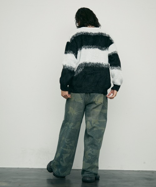 Shoowtime(ショウタイム)の「Mohair like Shaggy Knit Sweater / モヘアライクルーズシャギーニットセーター(ニット/セーター・メンズ・ブラウン/ブラック・MEDIUM/LARGE/X-LARGE)」の14枚目の写真