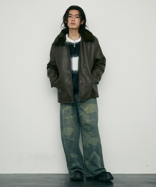Shoowtime(ショウタイム)の「Mohair like Shaggy Knit Sweater / モヘアライクルーズシャギーニットセーター(ニット/セーター・メンズ・ブラウン/ブラック・MEDIUM/LARGE/X-LARGE)」の15枚目の写真