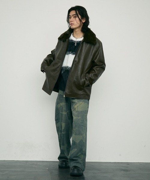 Shoowtime(ショウタイム)の「Mohair like Shaggy Knit Sweater / モヘアライクルーズシャギーニットセーター(ニット/セーター・メンズ・ブラウン/ブラック・MEDIUM/LARGE/X-LARGE)」の16枚目の写真