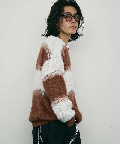 Shoowtime(ショウタイム)の「Mohair like Shaggy Knit Sweater / モヘアライクルーズシャギーニットセーター(ニット/セーター・メンズ・ブラウン/ブラック・MEDIUM/LARGE/X-LARGE)」の19枚目の写真