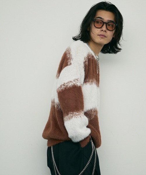 Shoowtime(ショウタイム)の「Mohair like Shaggy Knit Sweater / モヘアライクルーズシャギーニットセーター(ニット/セーター・メンズ・ブラウン/ブラック・MEDIUM/LARGE/X-LARGE)」の20枚目の写真
