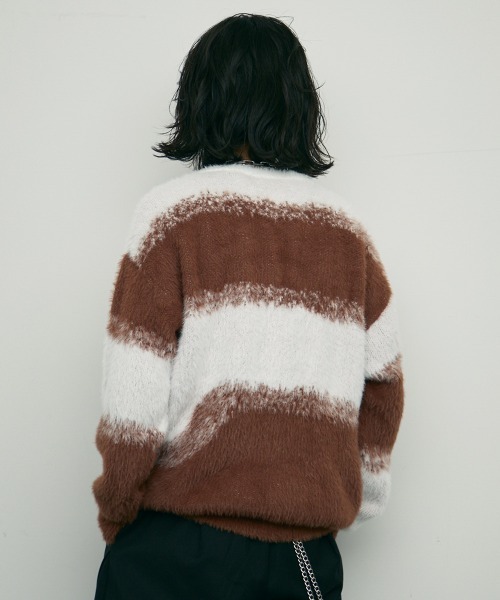 Shoowtime(ショウタイム)の「Mohair like Shaggy Knit Sweater / モヘアライクルーズシャギーニットセーター(ニット/セーター・メンズ・ブラウン/ブラック・MEDIUM/LARGE/X-LARGE)」の22枚目の写真