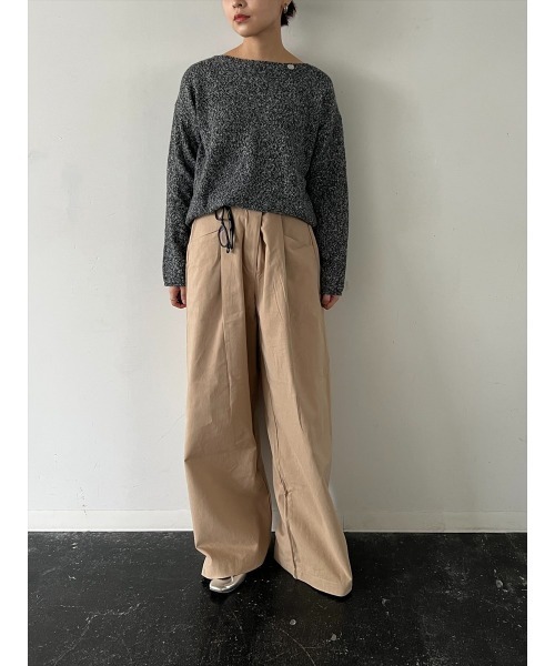 Day and Grade(デイアンドグレイド)の「【ゆったりセーター】ネップヤーン ミックスカラー ニットプルオーバー / ボートネック ドロップショルダー(ニット/セーター・レディース・ブラック系その他/ブラウン系その他・FREE)」の6枚目の写真