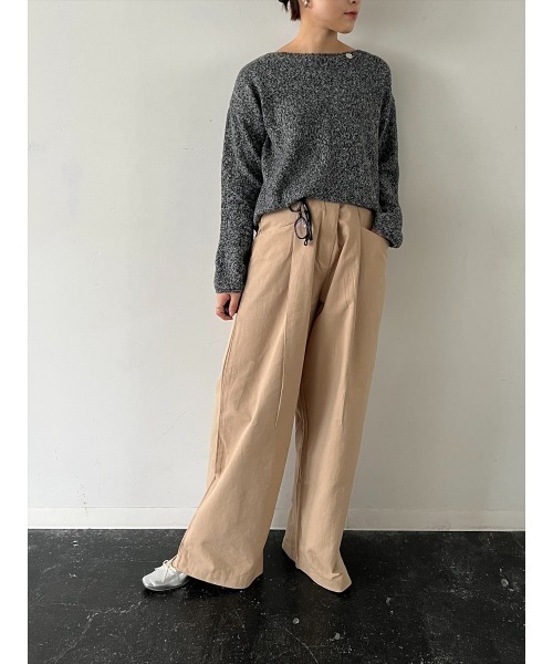 Day and Grade(デイアンドグレイド)の「【ゆったりセーター】ネップヤーン ミックスカラー ニットプルオーバー / ボートネック ドロップショルダー(ニット/セーター・レディース・ブラック系その他/ブラウン系その他・FREE)」の7枚目の写真