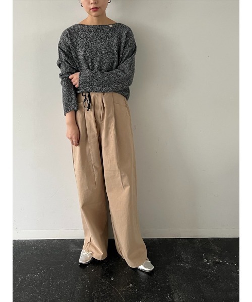 Day and Grade(デイアンドグレイド)の「【ゆったりセーター】ネップヤーン ミックスカラー ニットプルオーバー / ボートネック ドロップショルダー(ニット/セーター・レディース・ブラック系その他/ブラウン系その他・FREE)」の8枚目の写真