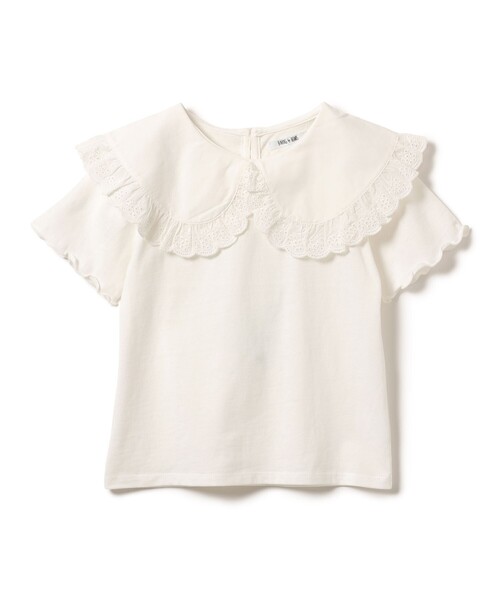B:MING by BEAMS（ビーミングバイビームス）の「布帛襟 ショートスリーブ プルオーバー 2025SS（100～140cm）（Tシャツ/カットソー・キッズ・オフホワイト/パープル系その他4・140/130/120/110/100）」の7枚目の写真