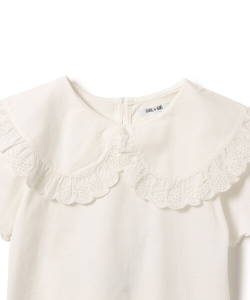 B:MING by BEAMS（ビーミングバイビームス）の「布帛襟 ショートスリーブ プルオーバー 2025SS（100～140cm）（Tシャツ/カットソー・キッズ・オフホワイト/パープル系その他4・140/130/120/110/100）」の8枚目の写真