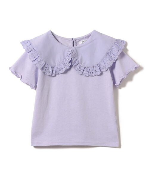 B:MING by BEAMS（ビーミングバイビームス）の「布帛襟 ショートスリーブ プルオーバー 2025SS（100～140cm）（Tシャツ/カットソー・キッズ・オフホワイト/パープル系その他4・140/130/120/110/100）」の13枚目の写真