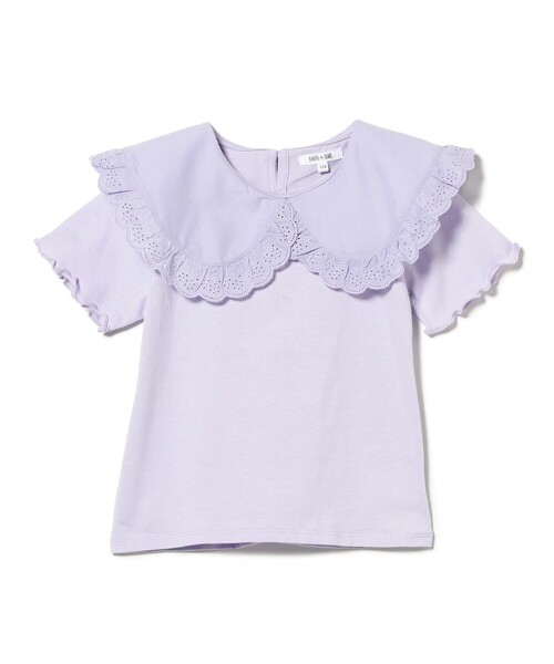 B:MING by BEAMS（ビーミングバイビームス）の「布帛襟 ショートスリーブ プルオーバー 2025SS（100～140cm）（Tシャツ/カットソー・キッズ・オフホワイト/パープル系その他4・140/130/120/110/100）」の17枚目の写真