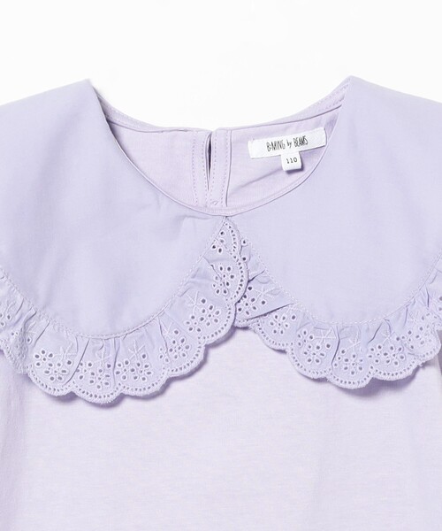 B:MING by BEAMS（ビーミングバイビームス）の「布帛襟 ショートスリーブ プルオーバー 2025SS（100～140cm）（Tシャツ/カットソー・キッズ・オフホワイト/パープル系その他4・140/130/120/110/100）」の18枚目の写真