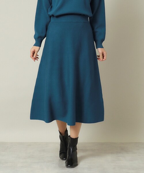 ITS'DEMO（イッツデモ）の「◆【ウエストゴム／手洗い可】クルーネックニットセットアップ（セットアップ・レディース・ブルーグリーン/ブラウン系その他/ボルドー/ブラック・00）」の14枚目の写真