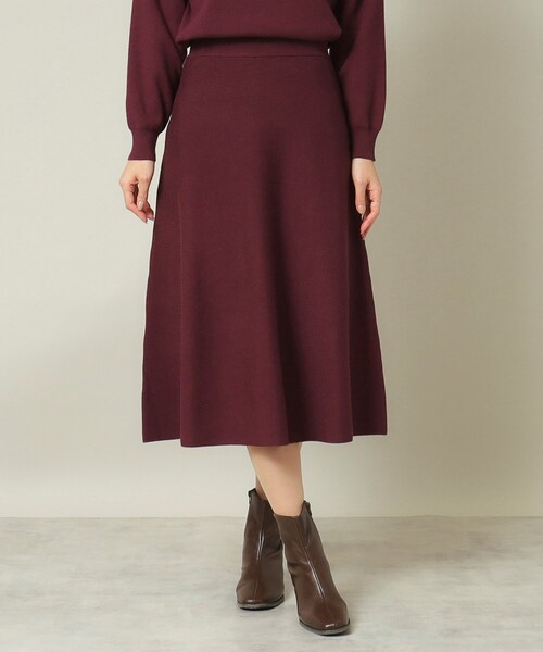 ITS'DEMO（イッツデモ）の「◆【ウエストゴム／手洗い可】クルーネックニットセットアップ（セットアップ・レディース・ブルーグリーン/ブラウン系その他/ボルドー/ブラック・00）」の18枚目の写真