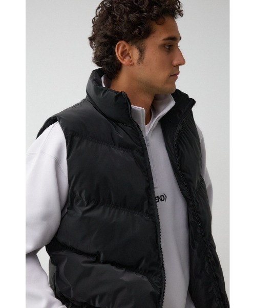 AZUL by moussy（アズールバイマウジー）の「中綿シャイニーベスト（ダウンベスト・メンズ・ブラック/カーキ・MEDIUM/LARGE）」の3枚目の写真