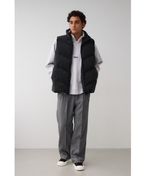 AZUL by moussy（アズールバイマウジー）の「中綿シャイニーベスト（ダウンベスト・メンズ・ブラック/カーキ・MEDIUM/LARGE）」の5枚目の写真