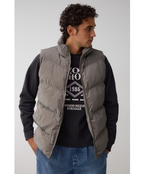 AZUL by moussy（アズールバイマウジー）の「中綿シャイニーベスト（ダウンベスト・メンズ・ブラック/カーキ・MEDIUM/LARGE）」の18枚目の写真