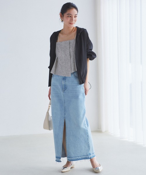 VIS（ビス）の「【洗える】アイラインウォシュデニムスカート（デニムスカート・レディース・サックスブルー/ブルー・M/S）」の20枚目の写真