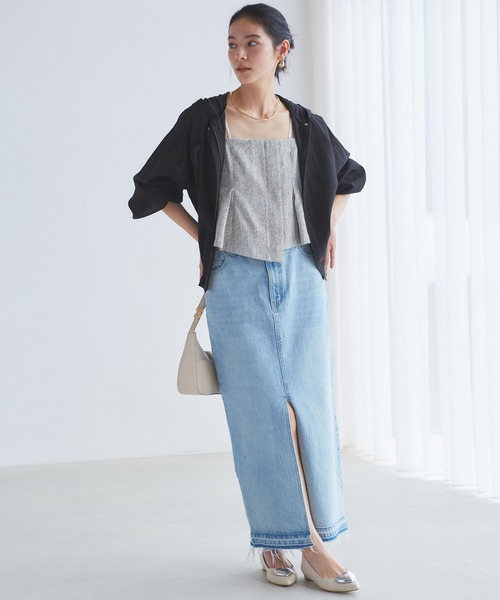 VIS（ビス）の「【洗える】アイラインウォシュデニムスカート（デニムスカート・レディース・サックスブルー/ブルー・M/S）」の21枚目の写真