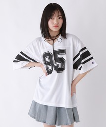 repipi armario（レピピ アルマリオ）の「【champion/チャンピオン×repipi】フットボールTシャツ（Tシャツ/カットソー・キッズ）」