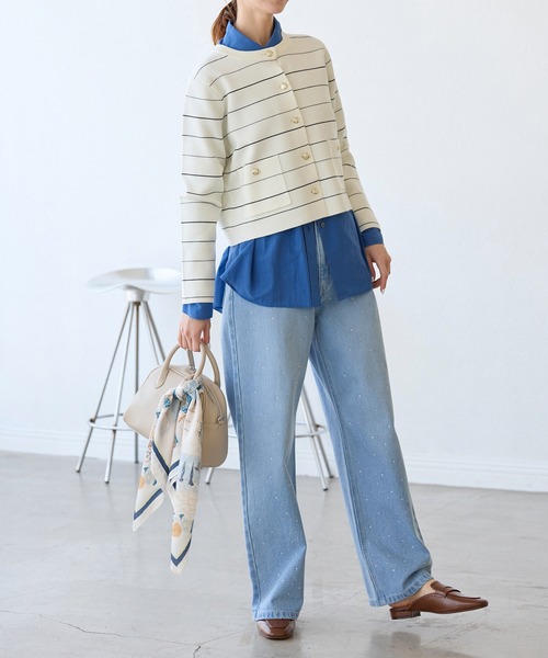 ROPE' PICNIC(ロペピクニック)の「キラキラビジューデニム(デニムパンツ・レディース・ネイビー/ブルー/ブラック系その他・36/38/40)」の7枚目の写真