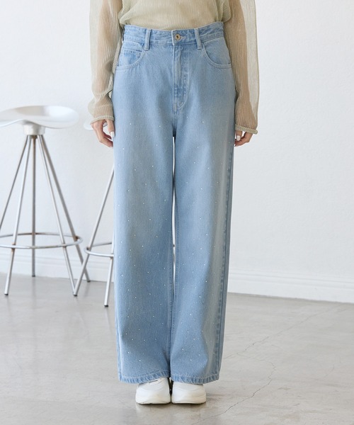 ROPE' PICNIC(ロペピクニック)の「キラキラビジューデニム(デニムパンツ・レディース・ネイビー/ブルー/ブラック系その他・36/38/40)」の22枚目の写真